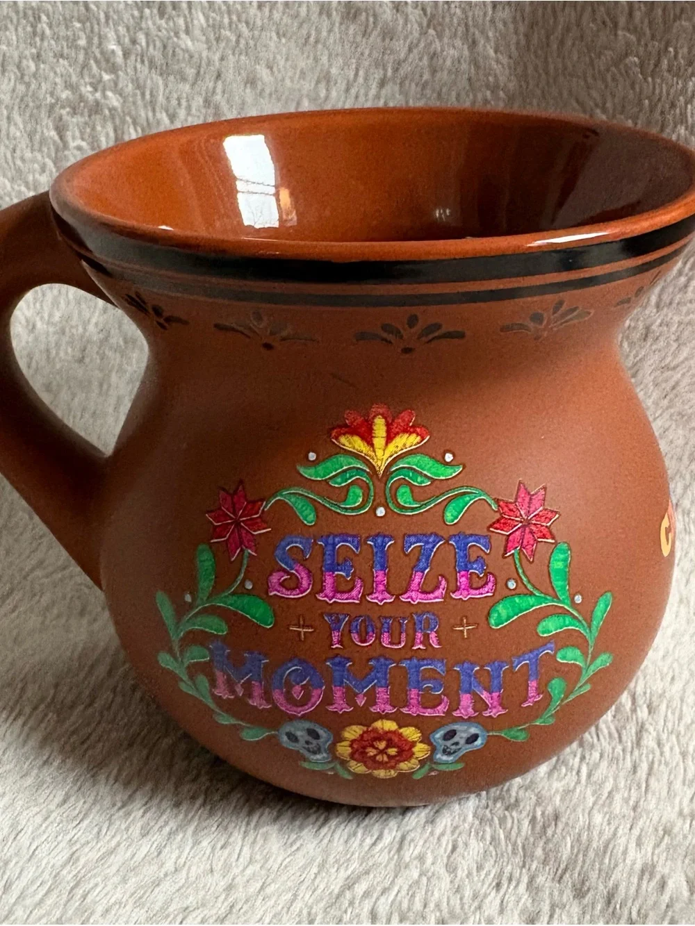 Disneyland Paris Coco Remember Me Brown Ceramic Mug Cup Disney Parks